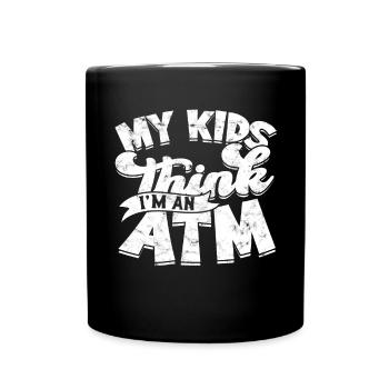 parents gift mother gift idea father family - Full Colour Mug - black - Front