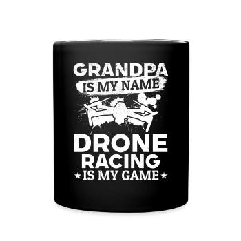 Drone Pilot Grandpa est mon nom Drone Racing est mon - Mug uni - noir - Devant