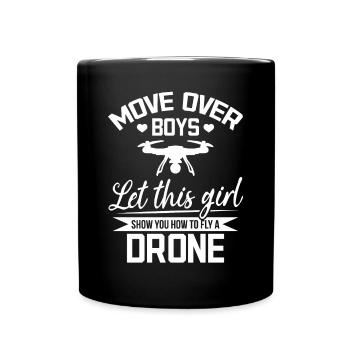 Déplacez-vous sur les garçons Laissez cette fille vous montrer comment piloter un - Mug uni - noir - Devant