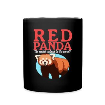 Panda roux | Panda Rouge Pandas Cadeau - Mug uni - noir - Devant