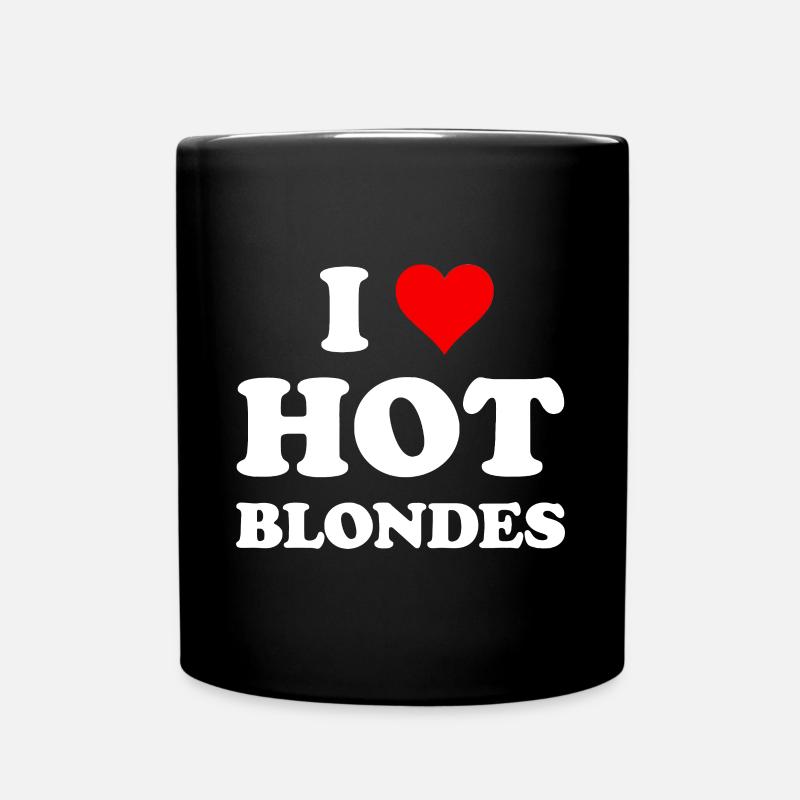 J’adore les blondes chaudes | Drôle Cool Blondielovenaturep - Mug uni - noir