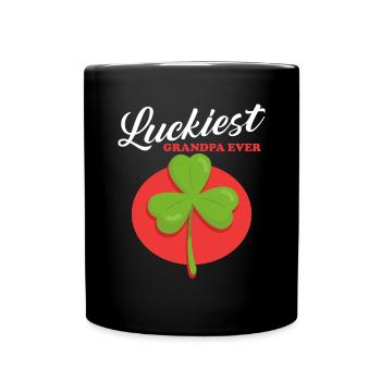 Le plus chanceux grand-père de la Saint-Patrick Cadeau de trèfle - Mug uni - noir - Devant