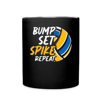 Bump Set Spike Répéter l’entraînement de l’équipe de volleyball - Mug uni - noir - Devant