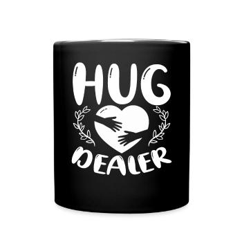 Hug Dealer Umarmung Freundschaft Liebe Zuneigung - Tasse einfarbig - Schwarz - Vorne