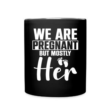 Nous sommes enceintes mais surtout son look de partenaire de naissance - Mug uni - noir - Devant