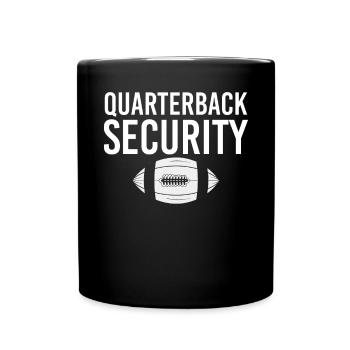 Quarterback Security Lineman Football Stadium - Tasse einfarbig - Schwarz - Vorne