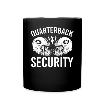 Quart-arrière Sécurité Lineman Stade de Football - Mug uni - noir - Devant