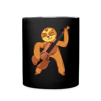 Paresseux Contrebassiste Contrebassiste Paresseux - Mug uni - noir - Devant