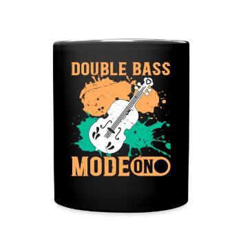 Instrument de contrebasse - Mode contrebasse activé - Mug uni - noir - Devant