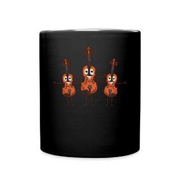 Funny Double Bass Player - Funny Double Bass Stick - Mug uni - noir - Devant