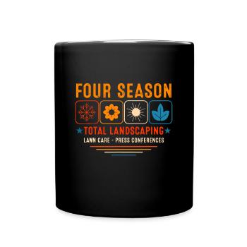 Quatre saisons Aménagement paysager total Entretien de la pelouse Ladscape A - Mug uni - noir - Devant