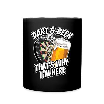 Darts & Beer - c’est pourquoi je suis ici - Dartfan - Mug uni - noir - Devant