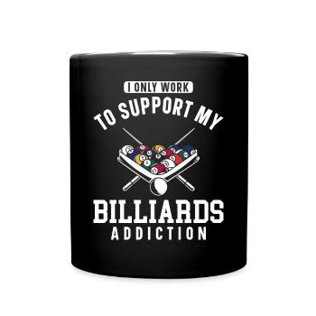 Billiards Pool Player Ball I Only - Full Colour Mug - black - Front