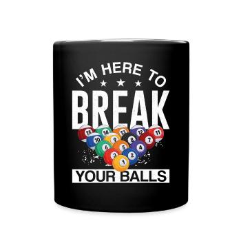 Billard Joueur de billard Jeu de mots - Mug uni - noir - Devant