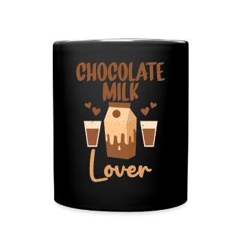 Schokolade Milchliebhaber Geschenke - Tasse einfarbig - Schwarz - Vorne