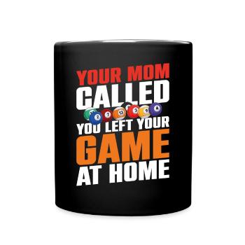 Billiards Pool Player Ball Mom - Full Colour Mug - black - Front