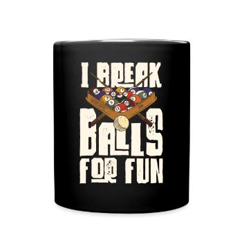 Billiards Pool Player Ball Pun - Full Colour Mug - black - Front