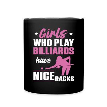 Billiards Pool Player Ball Girl - Full Colour Mug - black - Front
