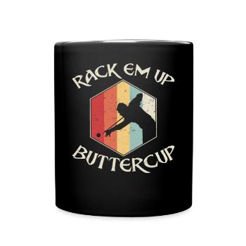 Billiards Pool Player Ball Pun - Tasse einfarbig - Schwarz - Vorne