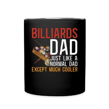 Billiards Pool Player Ball Dad - Full Colour Mug - black - Front