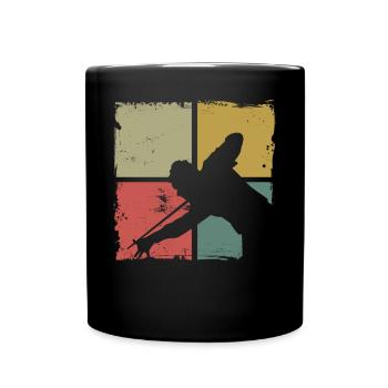 Billiards Pool Player Ball Retro - Full Colour Mug - black - Front
