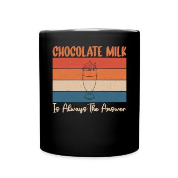 Schokolade Milchliebhaber Geschenke - Tasse einfarbig - Schwarz - Vorne