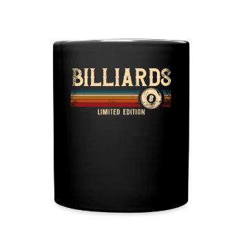 Billiards Pool Player Ball Retro - Full Colour Mug - black - Front