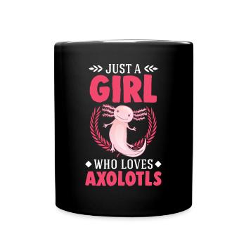 Axolotl Girl Tailed Amphibian - Mug uni - noir - Devant