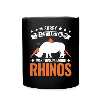 Rhinocéros Cadeau Rhino Rhinocéros - Mug uni - noir - Devant