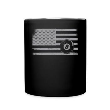 Billiards Pool Player Ball - Full Colour Mug - black - Front