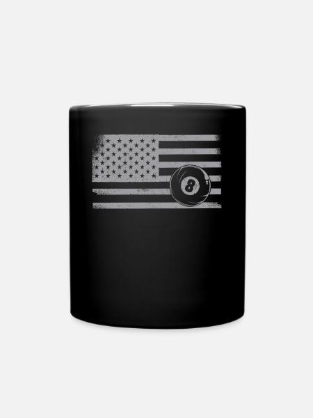 Billiards Pool Player Ball - Tasse einfarbig - Schwarz