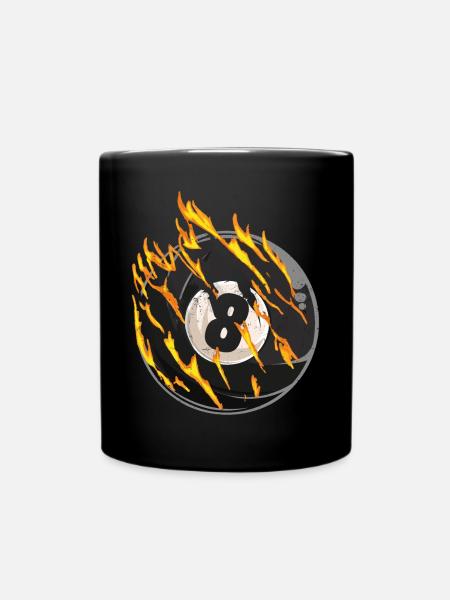 Billiards Pool Player Ball 8 Ball - Full Colour Mug - black