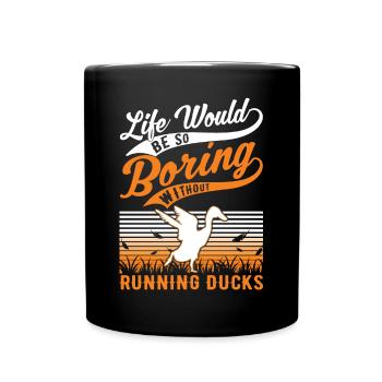 Indian Running Duck Gift Running Duck - Full Colour Mug - black - Front