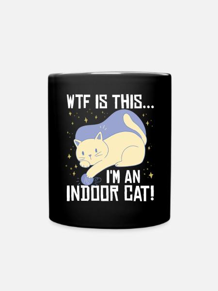 Ich bin eine Hauskatze - Tasse einfarbig - Schwarz