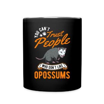 Opossum Gift Possum Marsupial - Full Colour Mug - black - Front