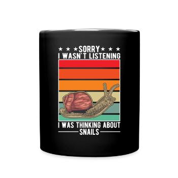 Snail Gift Vineyard Snail - Full Colour Mug - black - Front