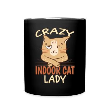 Crazy Indoor Cat Lady - Mug uni - noir - Devant