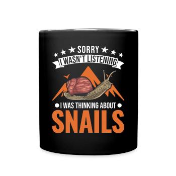 Snail Gift Vineyard Snail - Full Colour Mug - black - Front