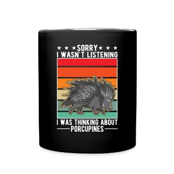 Porcupine Gift Porcupine - Full Colour Mug - black - Front