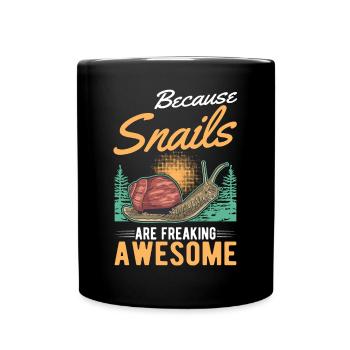 Parce que les escargots sont des escargots géniaux - Mug uni - noir - Devant