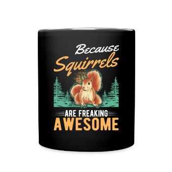 Écureuil Cadeau Écureuil Gris Écureuil - Mug uni - noir - Devant