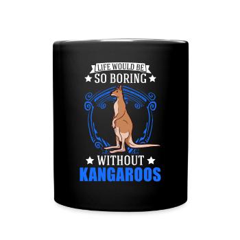 Kangourou australien Kangourou australien - Mug uni - noir - Devant