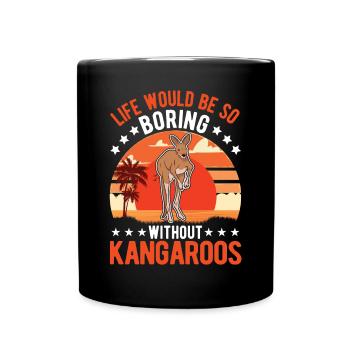 Australian Kangaroo Australia Kangaroo - Full Colour Mug - black - Front