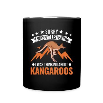 Kangourou australien Kangourou australien - Mug uni - noir - Devant