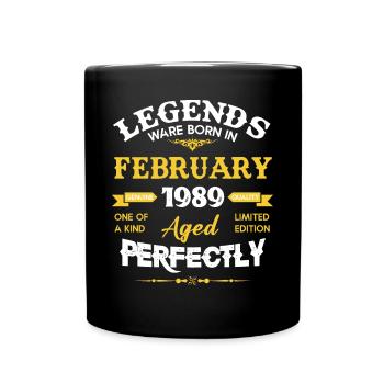Vintage Aged To Perfection février 1989 - Mug uni - noir - Devant
