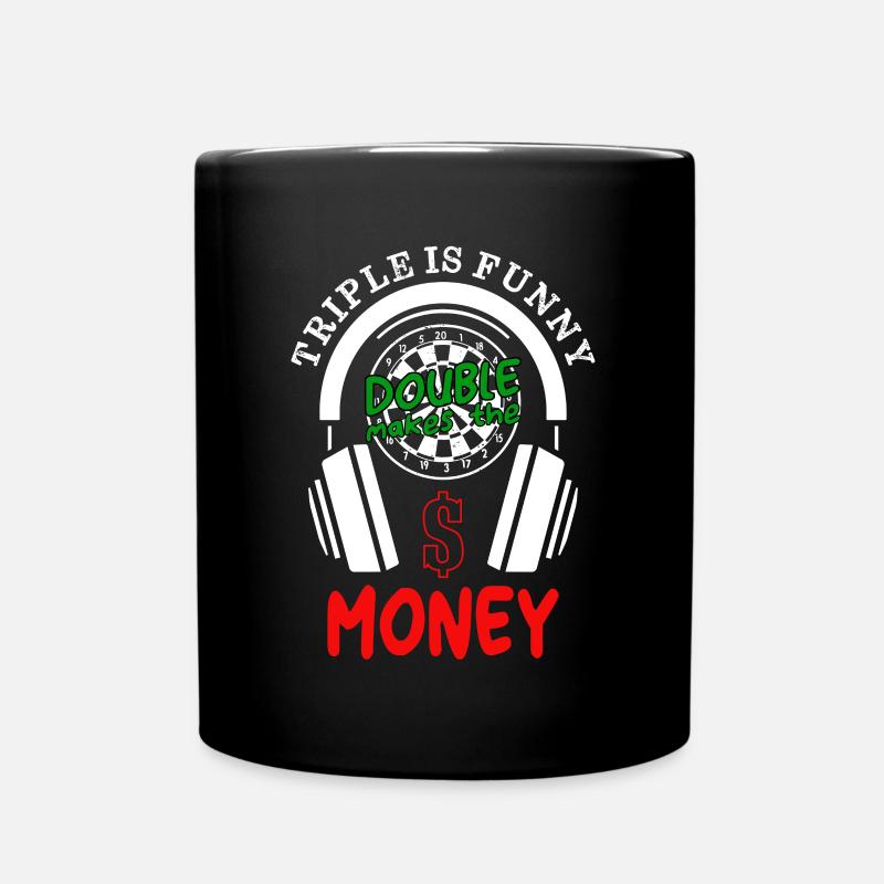 Funny Darts Dart Motif de casque - Mug uni - noir