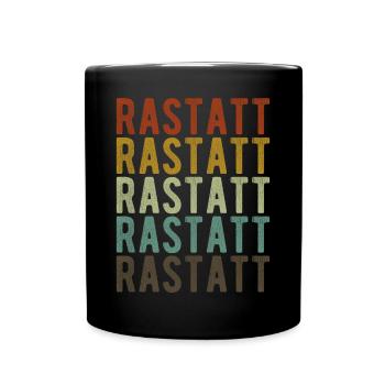Rastatt Stadt Retro Vintage - Tasse einfarbig - Schwarz - Vorne