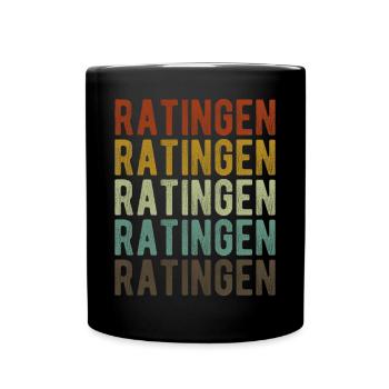 Ratingen Stadt Retro Vintage - Tasse einfarbig - Schwarz - Vorne