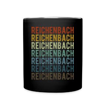 Reichenbach Stadt Retro Vintage - Tasse einfarbig - Schwarz - Vorne