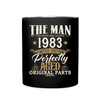 1983 Vintage Homme Mythe Légende Anniversaire - Mug uni - noir - Devant